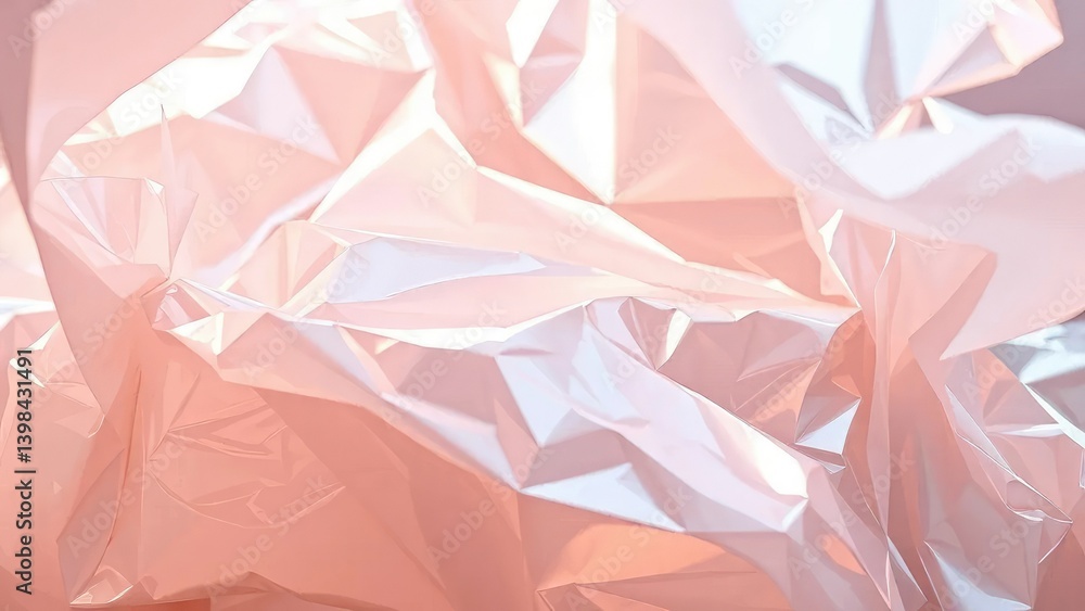 Fototapeta premium Delicate shiny texture of the wrapper catches light, smooth, light, shiny