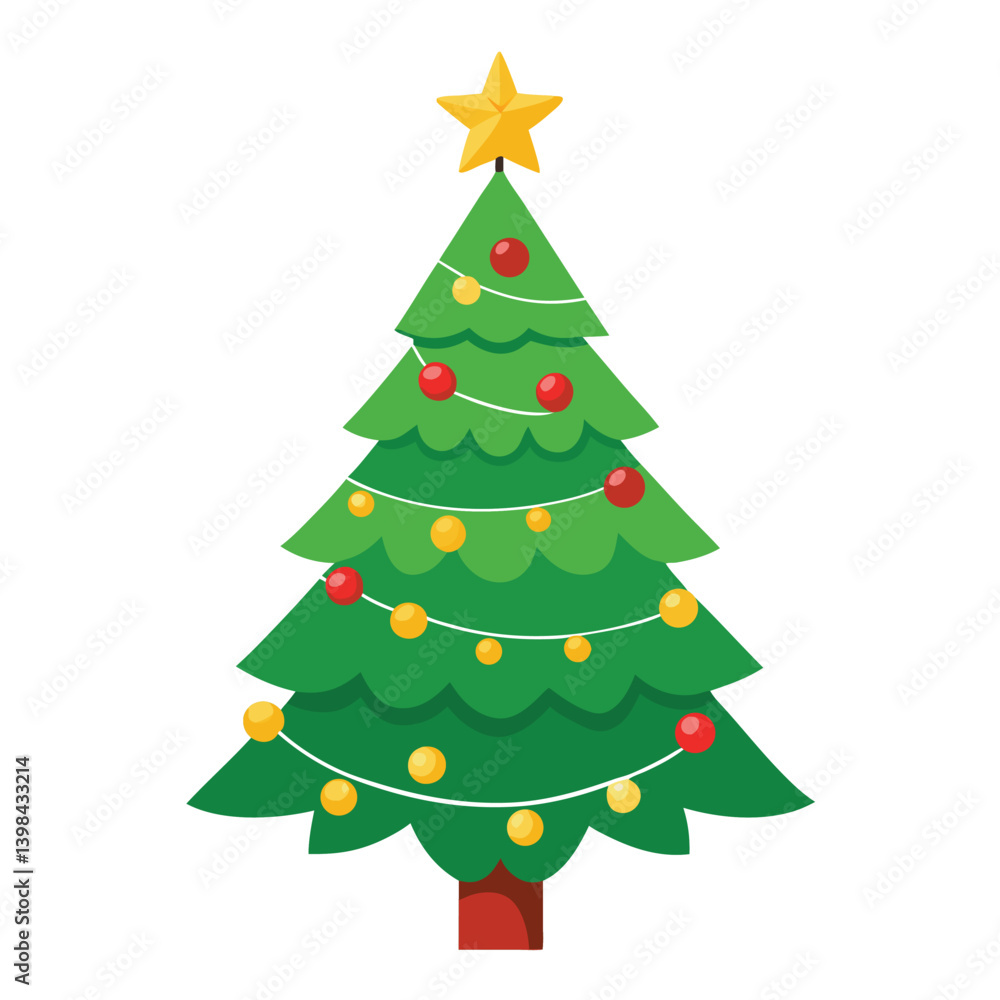 Christmas tree isolated on white background Christmas tree isolated on white background