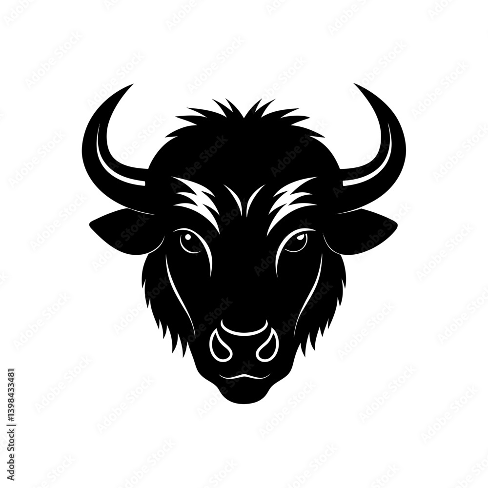 bull head isolated on white bull head isolated on white