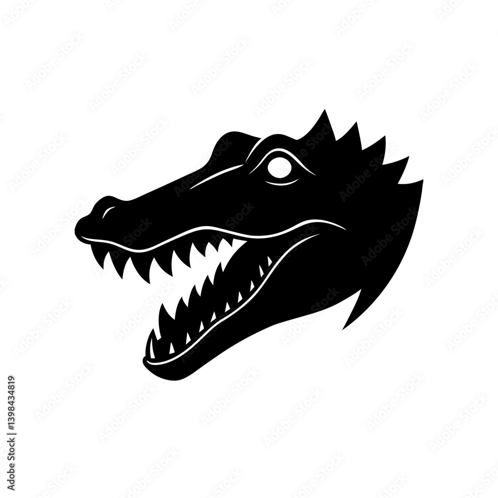 Naklejka premium crocodile head isolated on white