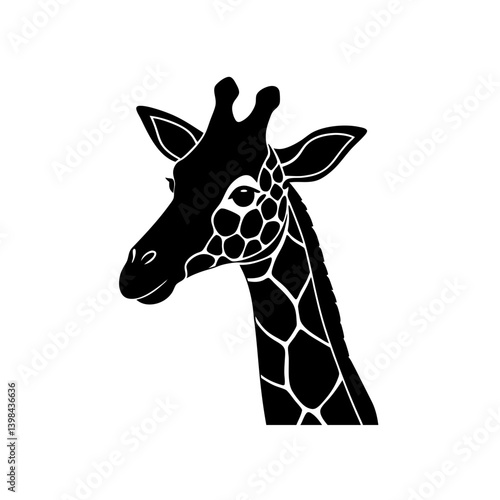 giraffe on white background