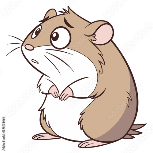 Cute Hamster Cartoon Vector Illustration for Kids Art and Design Projects