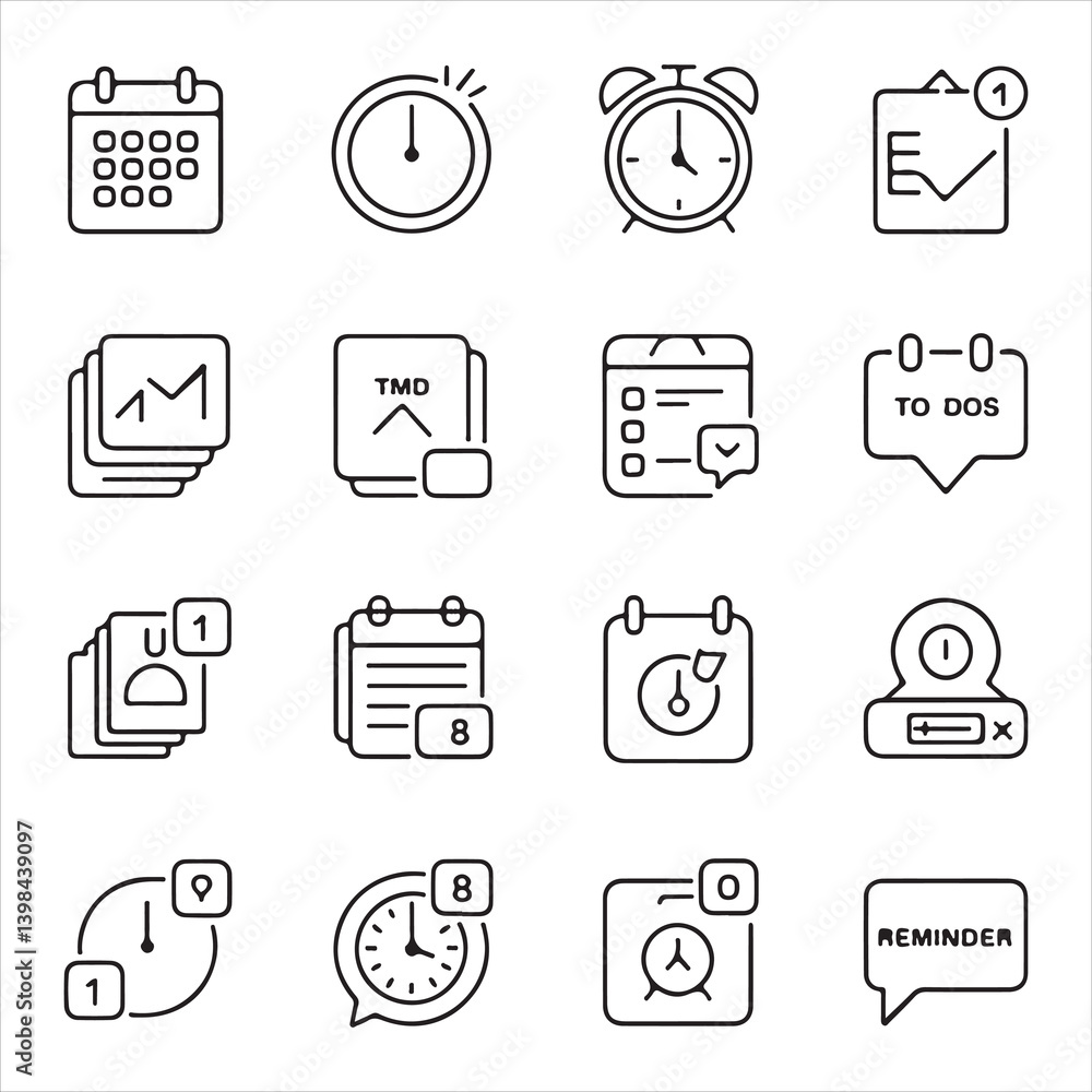 Simple and Effective Time Icons for Business and Productivity Projects Simple and Effective Time Icons for Business and Productivity Projects