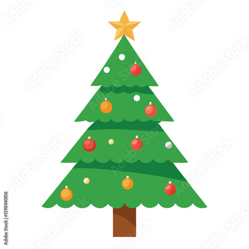 Christmas tree isolated on white background