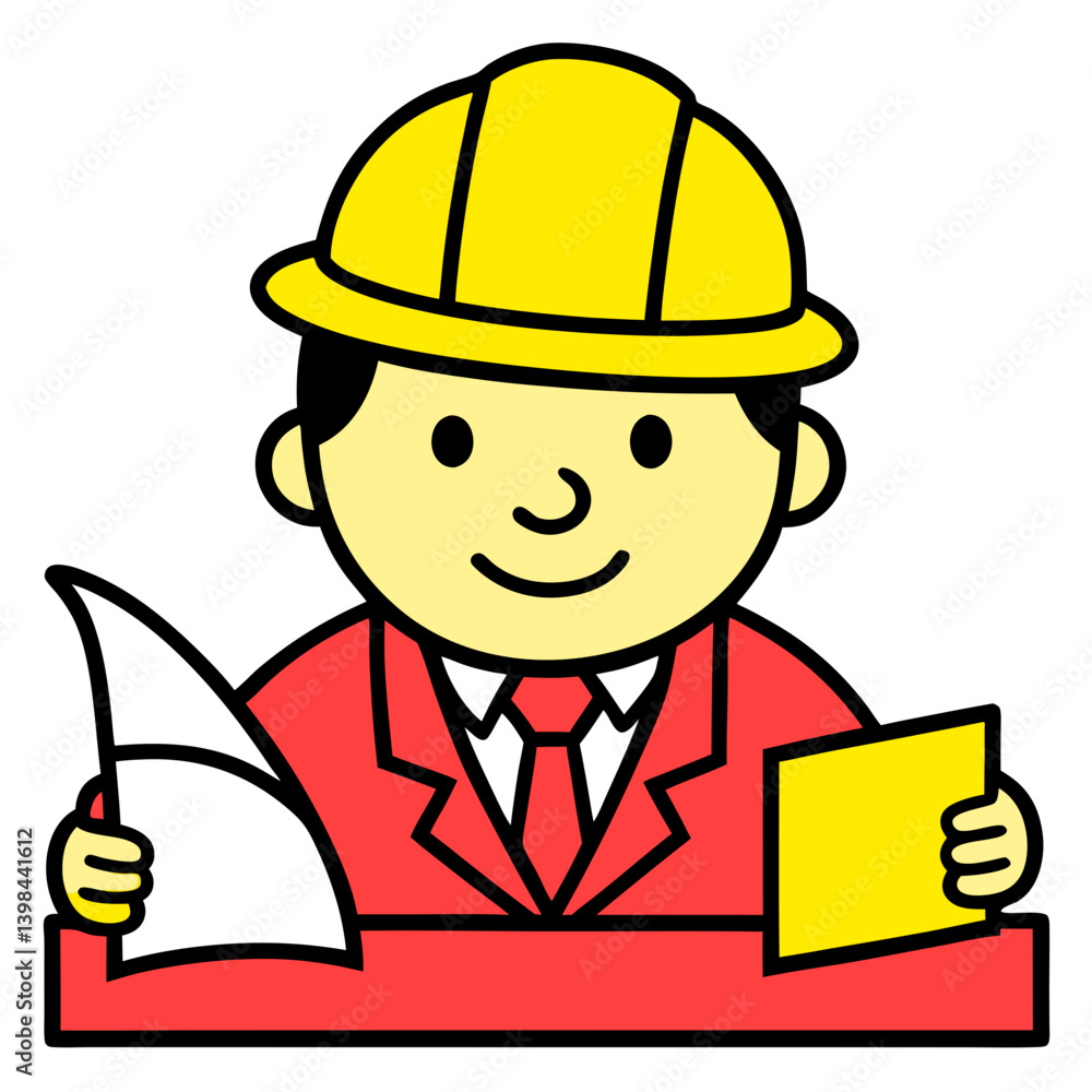 Construction Worker Cartoon in Hard Hat Vector for Educational and Design Use Construction Worker Cartoon in Hard Hat Vector for Educational and Design Use