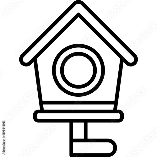 Birdhouse Icon Vector Element