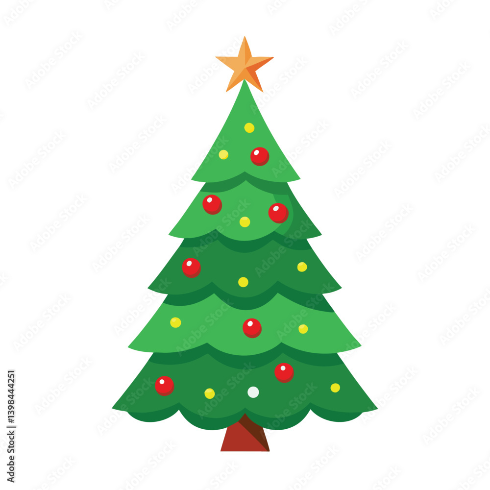 Christmas tree isolated on white background Christmas tree isolated on white background
