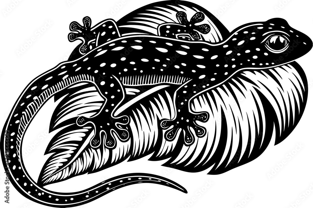 Fototapeta premium Discover a captivating collection of vector illustrations featuring reptiles and amphibians in stunning detail. The