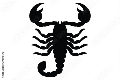 scorpion silhouette vector, scorpion animal icon 