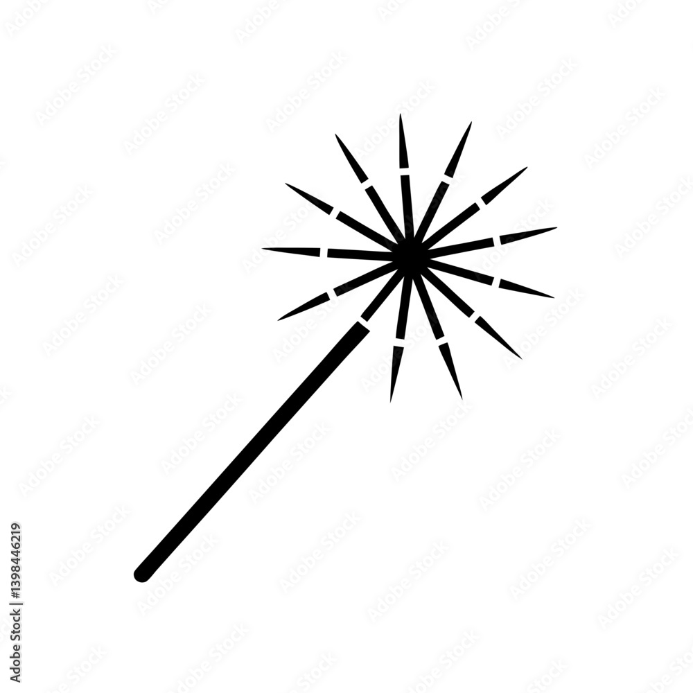 vector illustration of a magic wand vector illustration of a magic wand