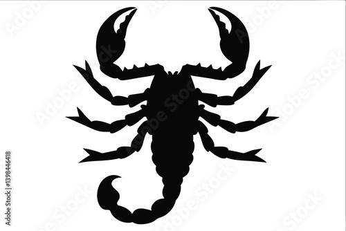 scorpion silhouette vector, scorpion animal icon 