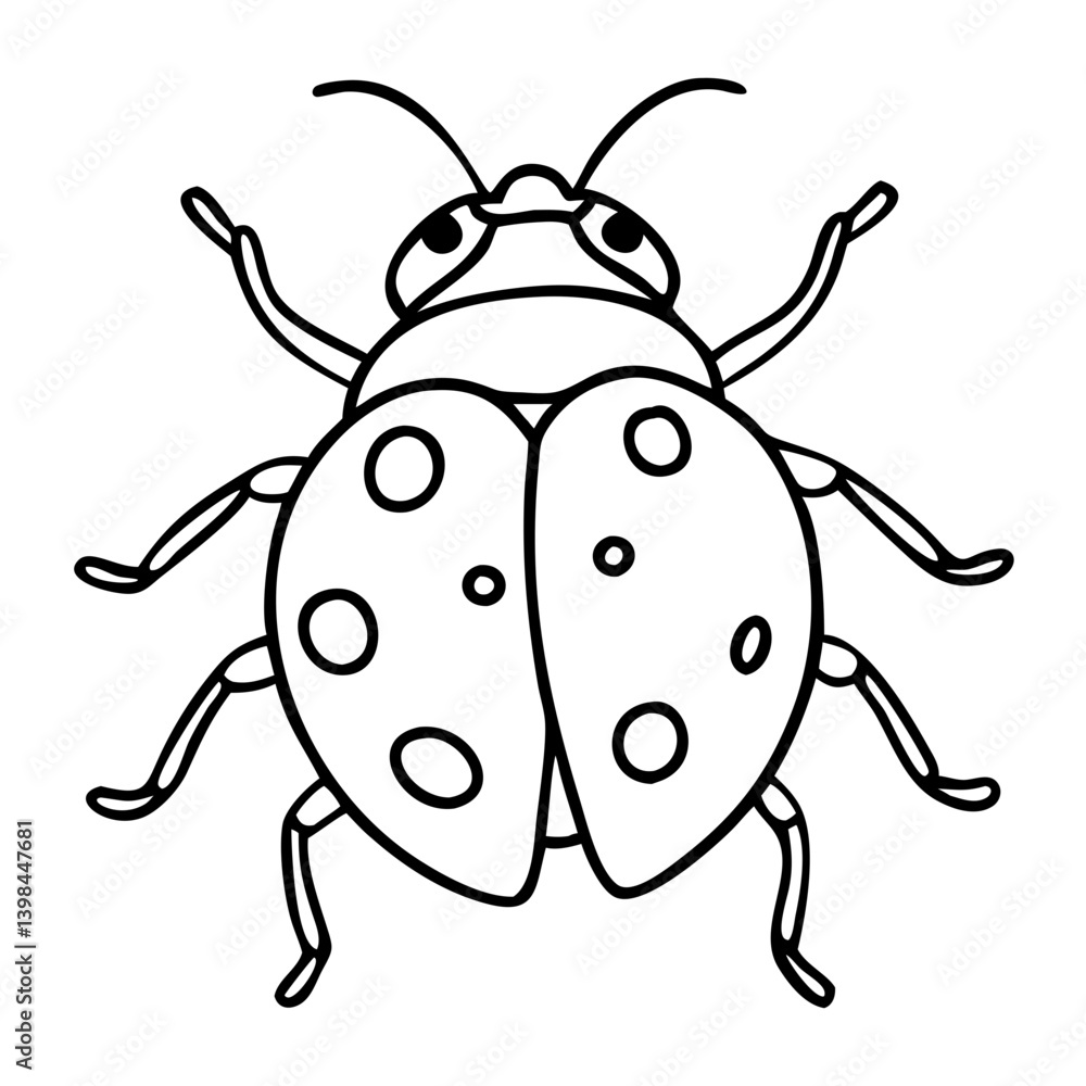 Detailed Ladybug Vector Illustration for Nature Education and Children’s Coloring Books Detailed Ladybug Vector Illustration for Nature Education and Children’s Coloring Books