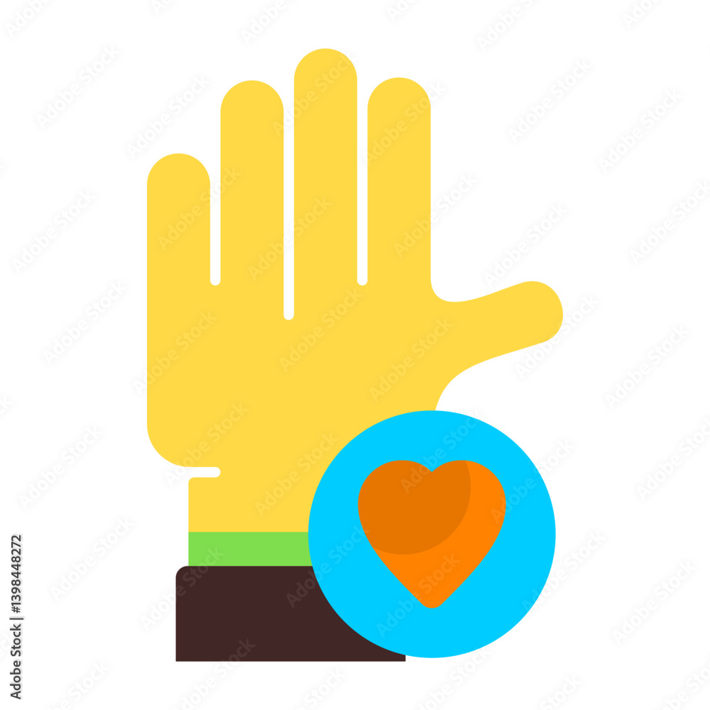 Obraz premium Volunteer Flat Icon Flat Icon