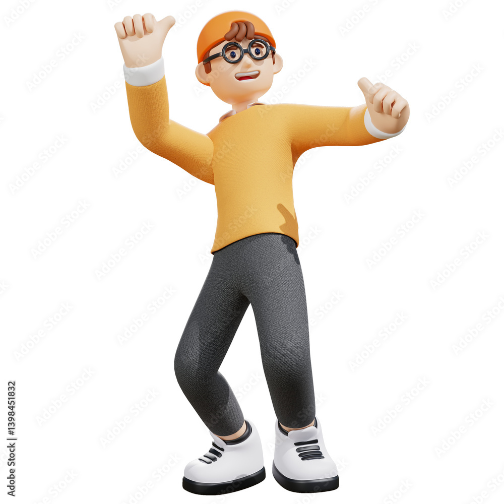 3D Character Boy is dancing 3D Character Boy is dancing