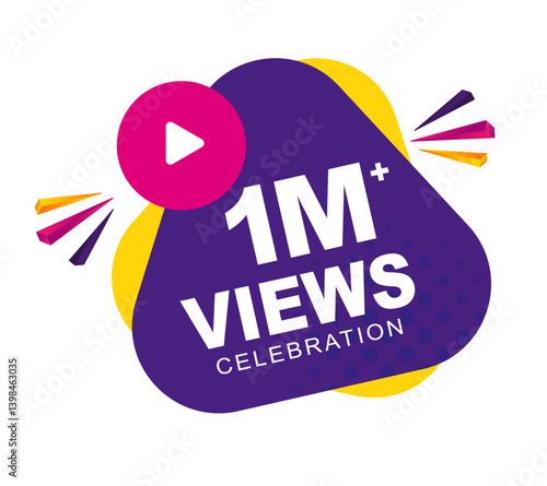 Download this Views Celebration Thumbnail Banner Set 1m to 1m, 1m Views, 1m Views eps vector file5.ai