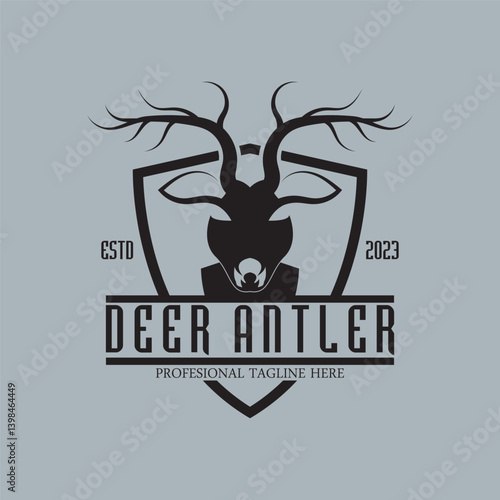 deer hunter icon vector illustration template design logo template