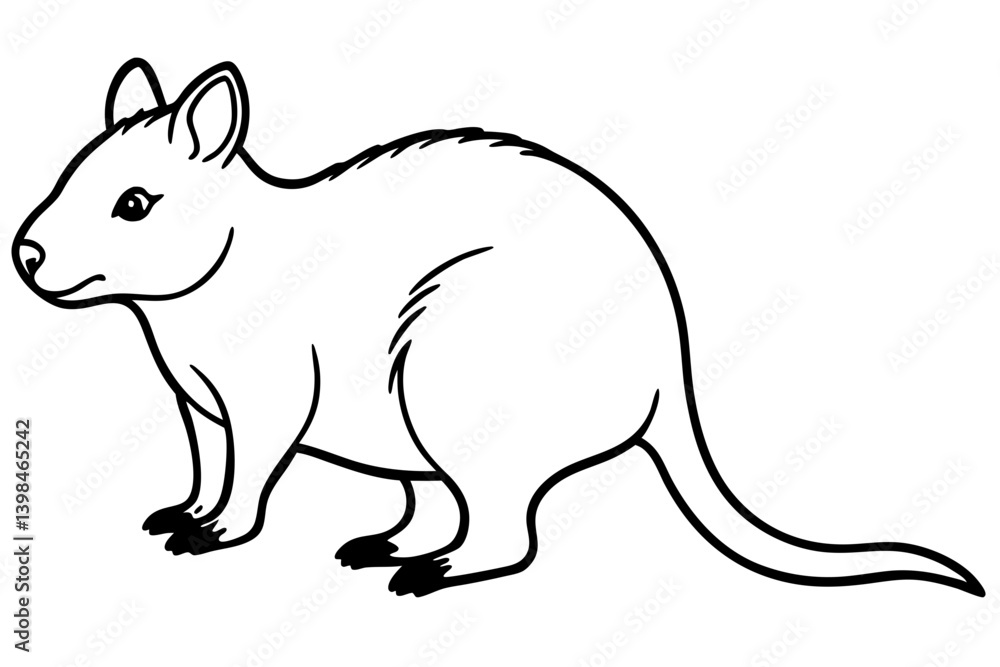 Minimalist Quokka Vector Minimalist Quokka Vector