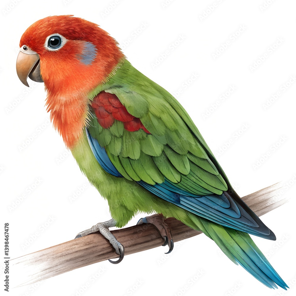 Fototapeta premium Lovebird bird isolated on transparent background