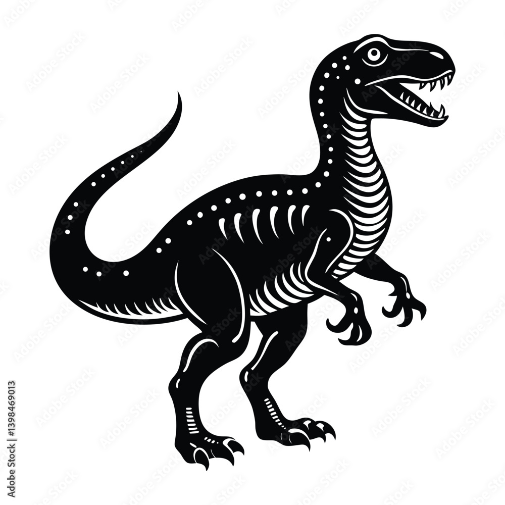 Obraz premium tyrannosaurus dinosaur vector illustration
