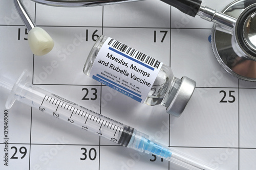 Foto Measles mumps rubella vaccine shot injection MMR