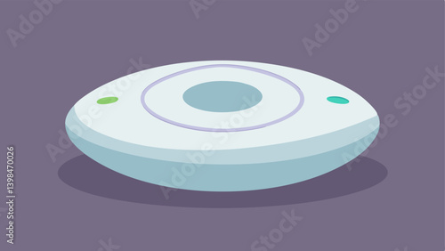 Meditation Device An ovalshaped gadget with soft lights that change colors. It has touch buttons for selecting different meditation modes promoting relaxation away from screens.