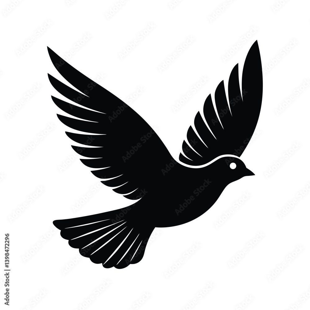 Fototapeta premium bird flight vector art silhouette