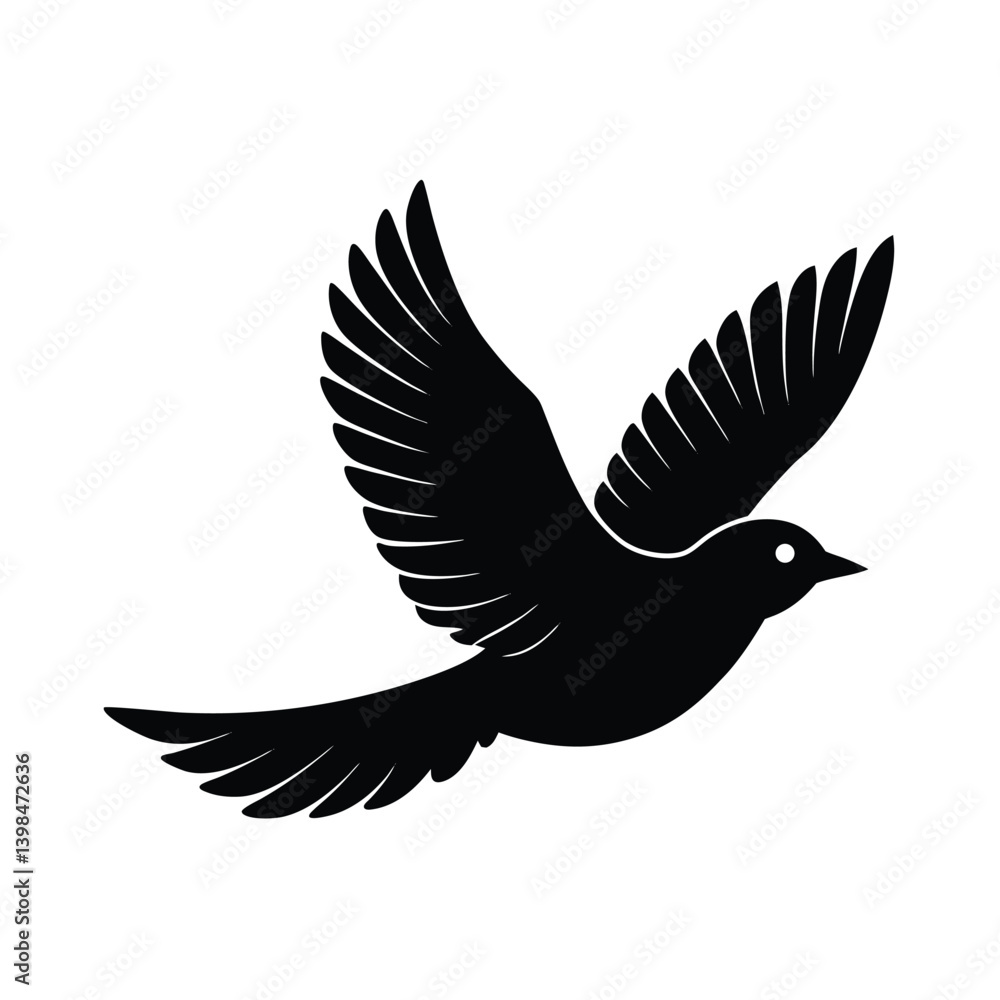 Fototapeta premium bird flight vector art silhouette