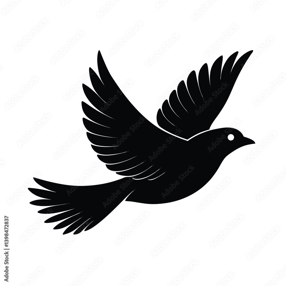 Obraz premium bird flight vector art silhouette
