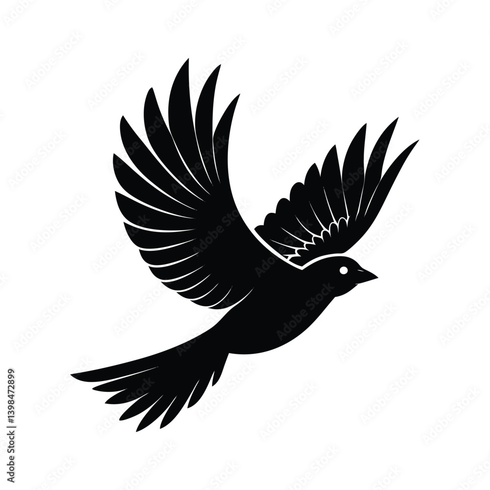 Obraz premium bird flight vector art silhouette
