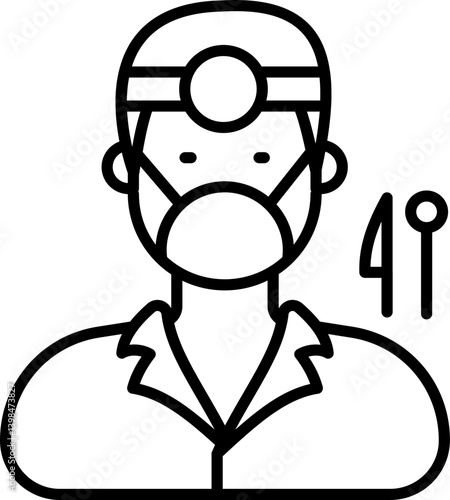 Surgeon icon stock vector illustration