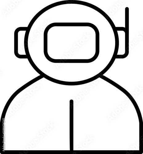 Astronaut icon stock vector illustration