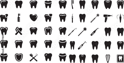 teeth icon set
