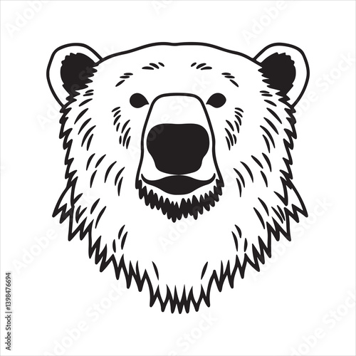 Bear Illustration for Forest Wildlife and Powerful Mammal Concepts