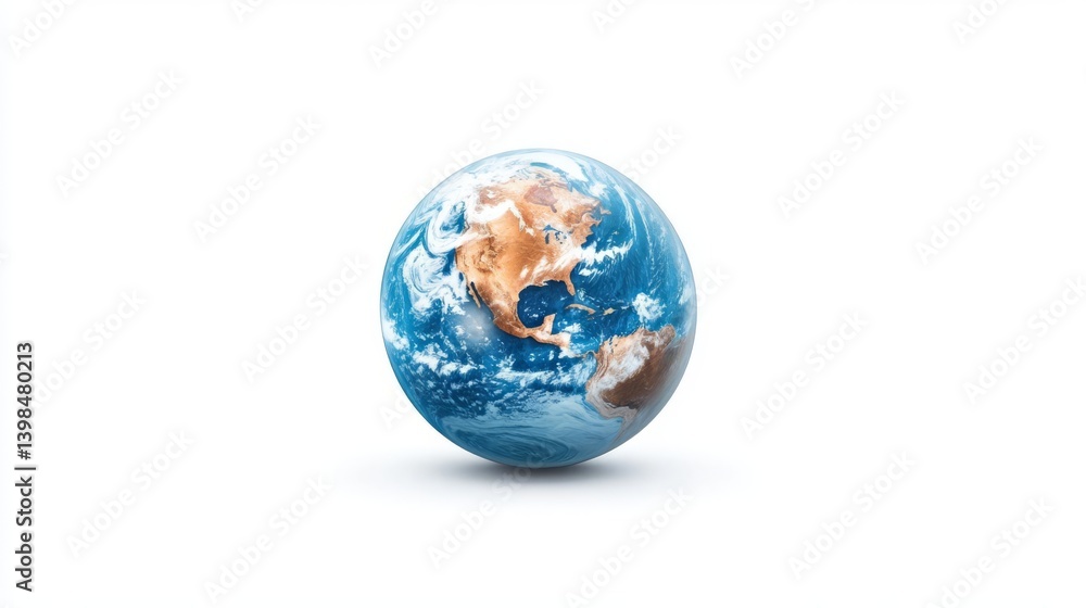 Fototapeta premium A vibrant representation of Earth, showcasing the beauty of our planet from a global perspective.