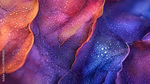 Obraz na płótnie Vibrant abstract textures in deep purple and orange hues. The fluidity and sparkle add a mesmerizing effect. Perfect for backgrounds or artistic designs. Generative AI w salonie