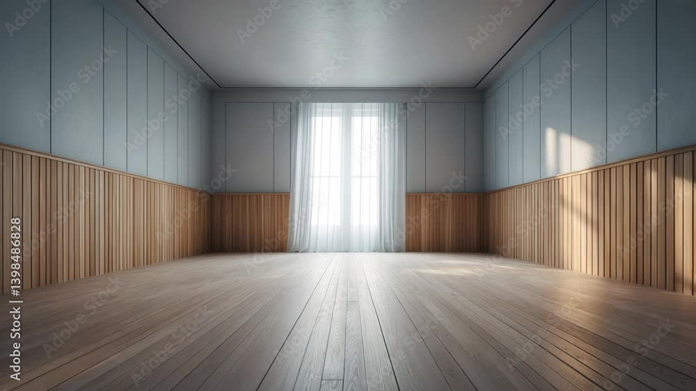 Wood floor viewpoint showcasing wooden texture wall set against a light grey background for interior design decor backdrop. Wood floor viewpoint showcasing wooden texture wall set against a light grey background for interior design decor backdrop.
