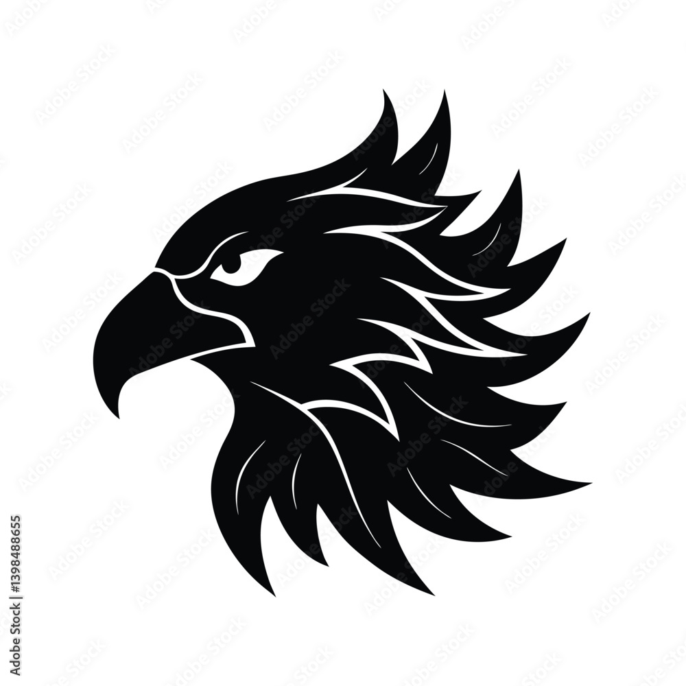 Obraz premium eagle head silhouette art