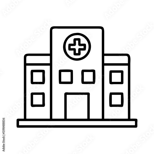 Hospital building vector illustration medical center clinic healthcare facility emergency room outpatient care