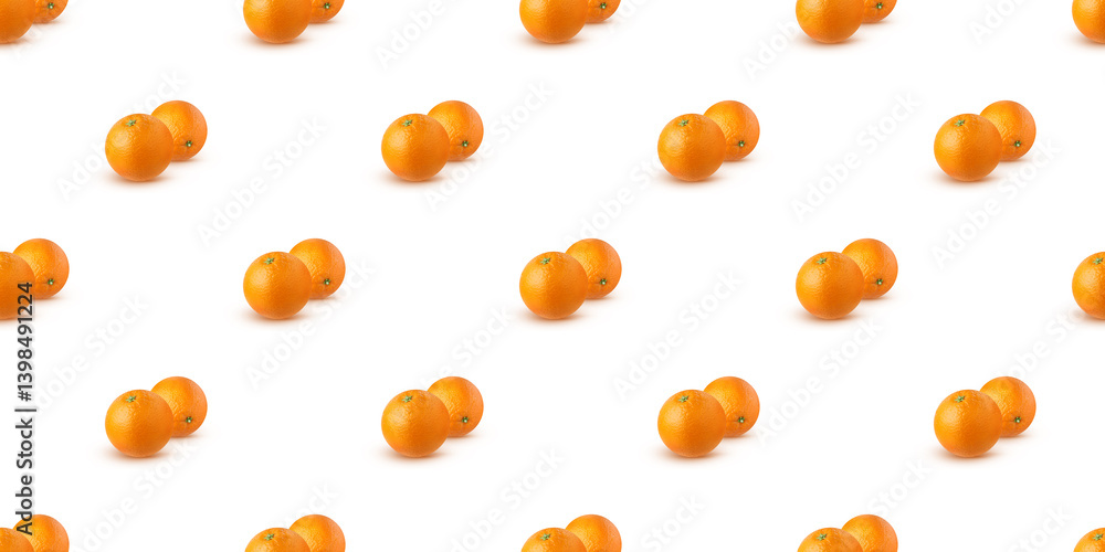 Pattern of fresh and juicy oranges creating a vibrant design isolated on white background Pattern of fresh and juicy oranges creating a vibrant design isolated on white background