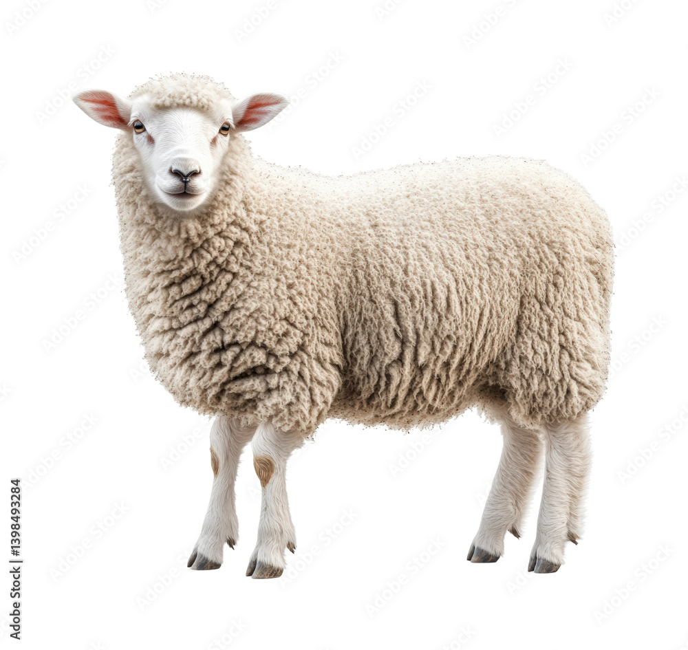 Playful sheep in pasture animal natural isolated on transparent background, png Playful sheep in pasture animal natural isolated on transparent background, png