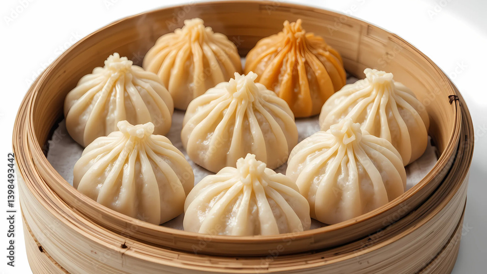 Assorted Dumplings Isolated on White Background Assorted Dumplings Isolated on White Background