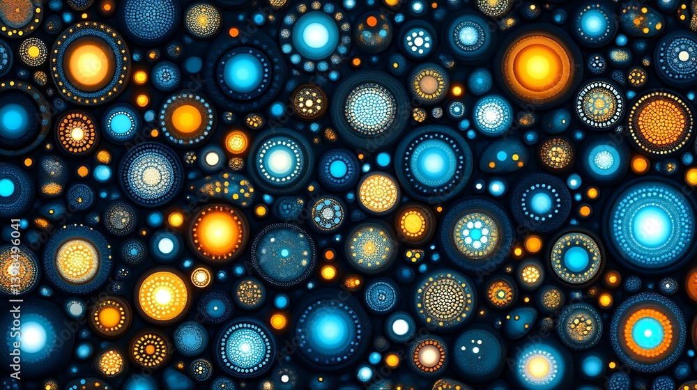 Abstract circles pattern, cosmic design Abstract circles pattern, cosmic design