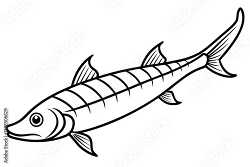 Oarfish Outline Design