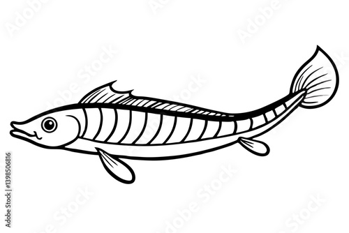 Oarfish Outline Design