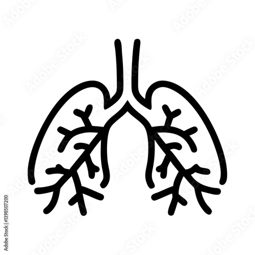  Bronchi Anatomy Icon Design