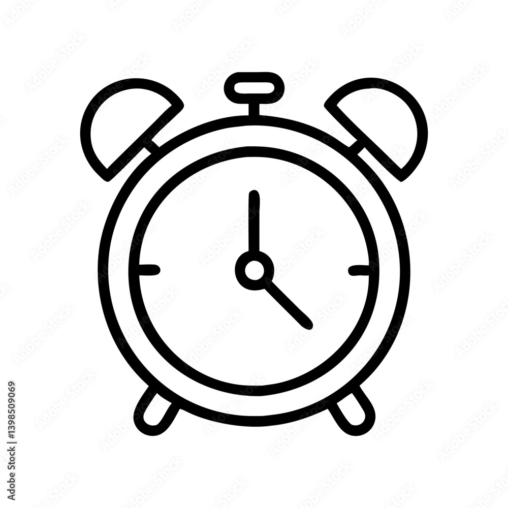 Alarm clock icon vector illustration wake up time reminder deadline schedule appointment timer graphic Alarm clock icon vector illustration wake up time reminder deadline schedule appointment timer graphic