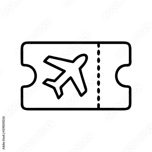 Airplane ticket boarding pass vector icon travel flight voucher airline journey trip travel pass