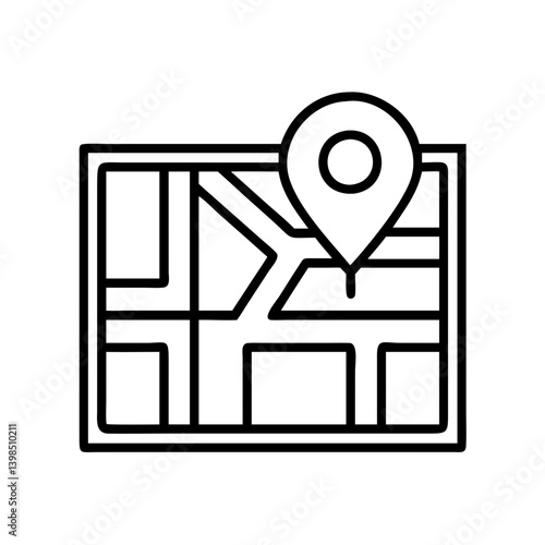 Find your location with map pin icon vector illustration for gps and navigation apps design