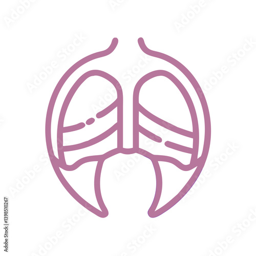  Diaphragm Medical Anatomy Icon