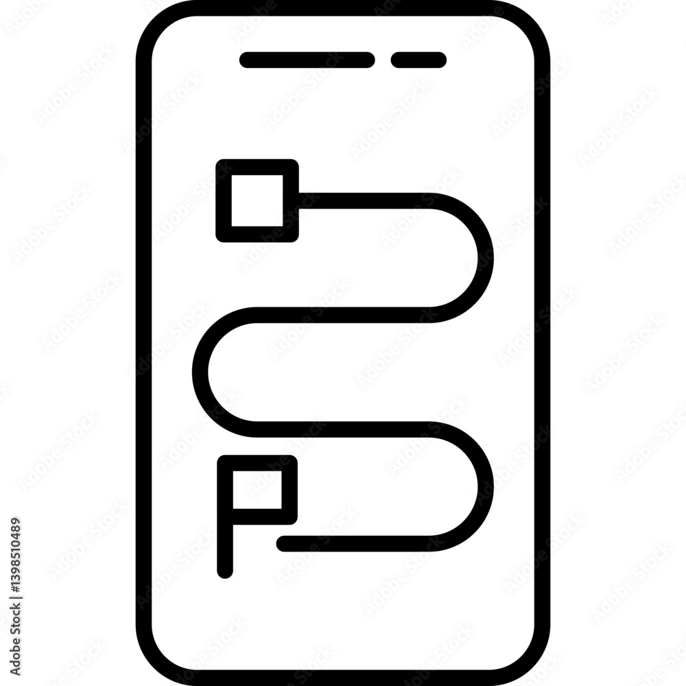 Obraz premium Tracking App Icon Vector Element